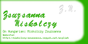 zsuzsanna miskolczy business card